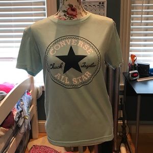 Converse, aqua tee shirt